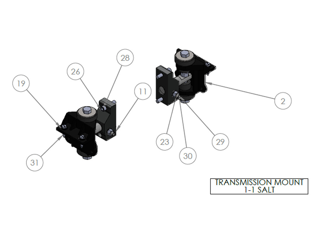 TRANSMISSION MOUNT 1-1 SALT