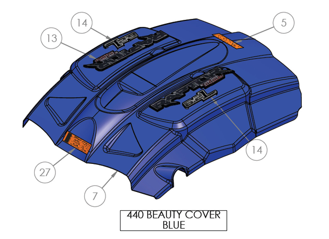 440 BEAUTY COVER BLUE