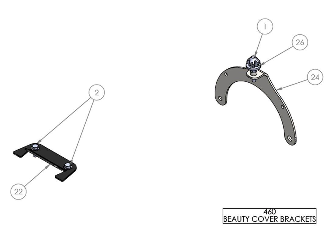 460 BEAUTY COVER BRACKETS