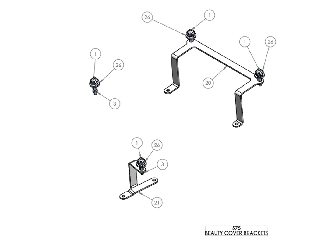 575 BEAUTY COVER BRACKETS