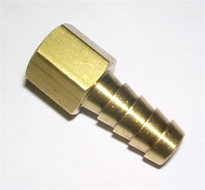 FITTING, 1/8 NPTF x 5/16 HOSE BRASS STRAIGHT