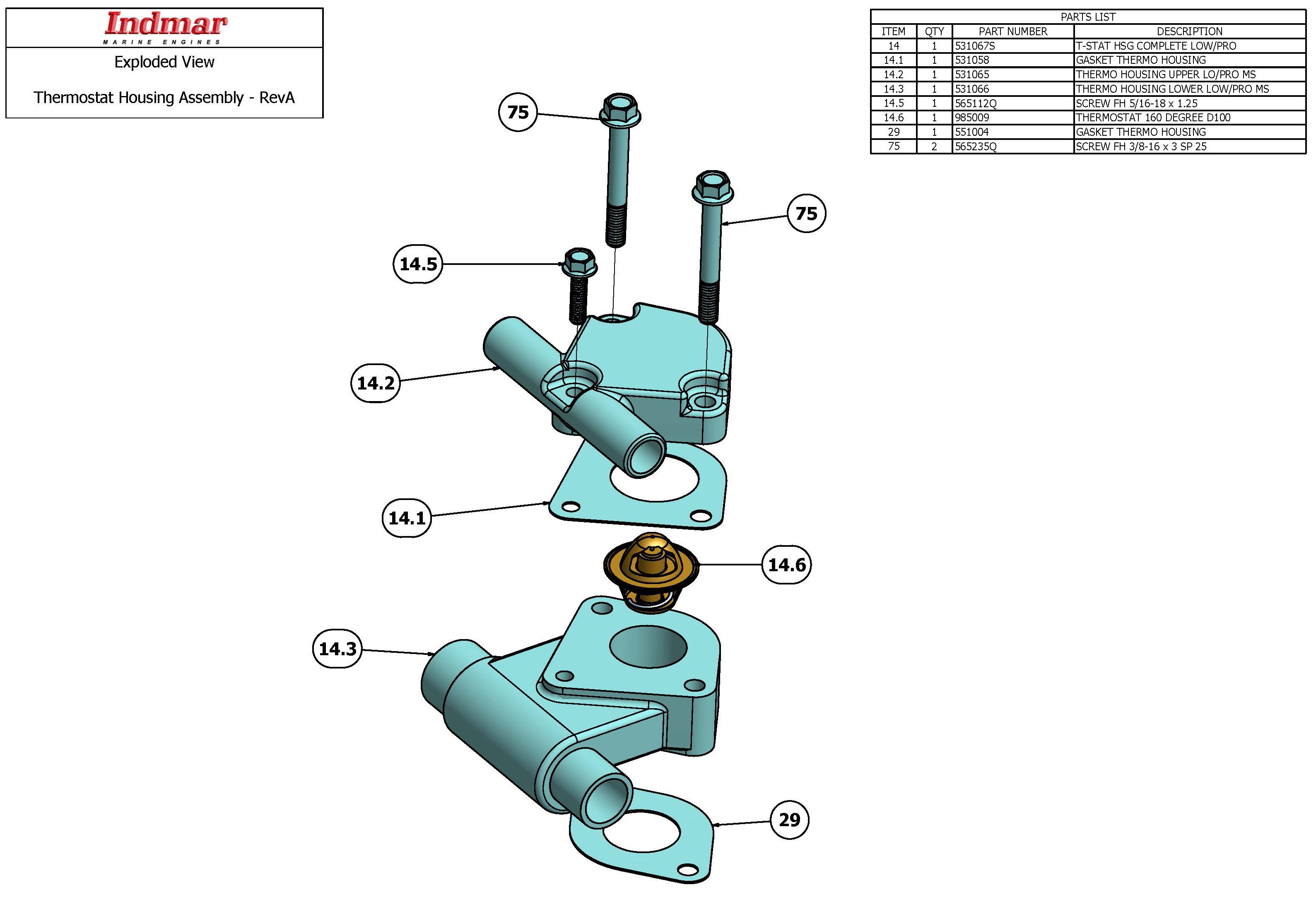 Indmar Thermo Housing Upper LO/PRO