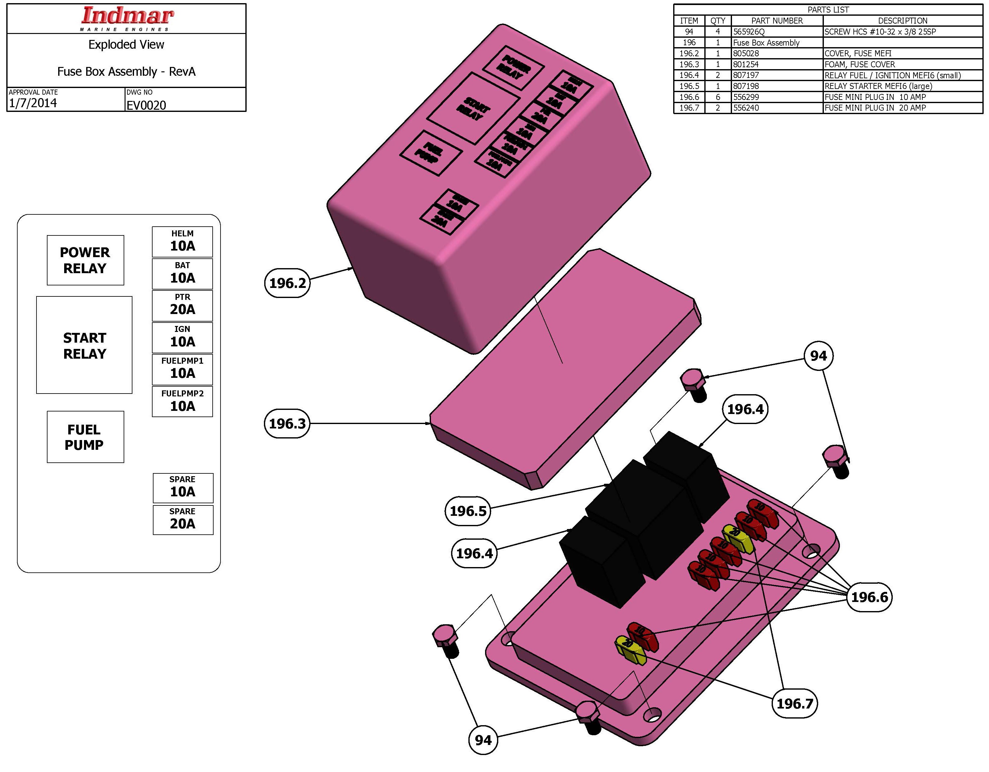 Indmar FUSE MINI PLUG IN  20 AMP