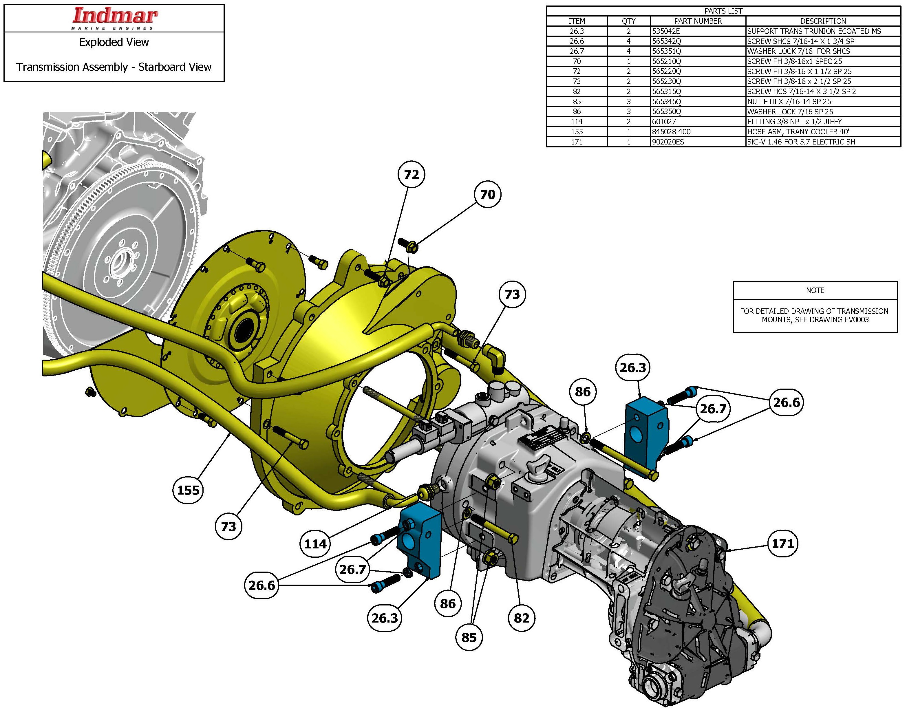 Indmar SKI-V 1.46 FOR 5.7 ELECTRIC SH