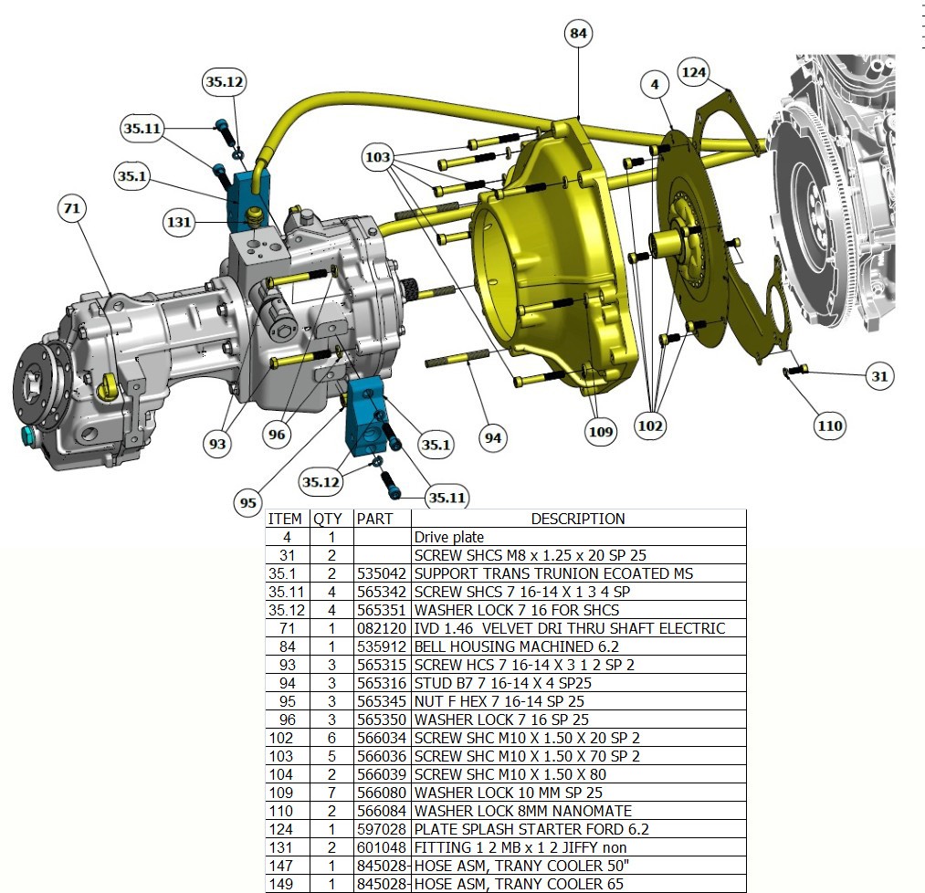 Indmar STUD B7 7/16-14 X 4 SP25